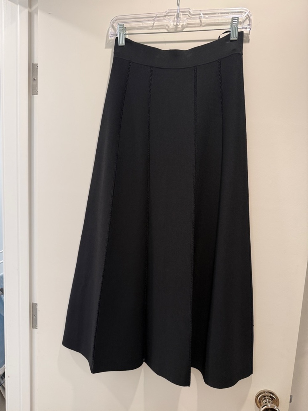 Zimmermann Black Knit Paneled Midi Skirt